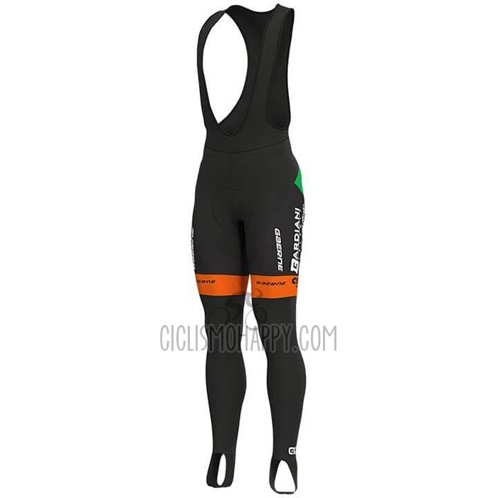 Bardiani Csf Cycling Jersey Bib Tight 2019 Men Long Sleeve Green Orange